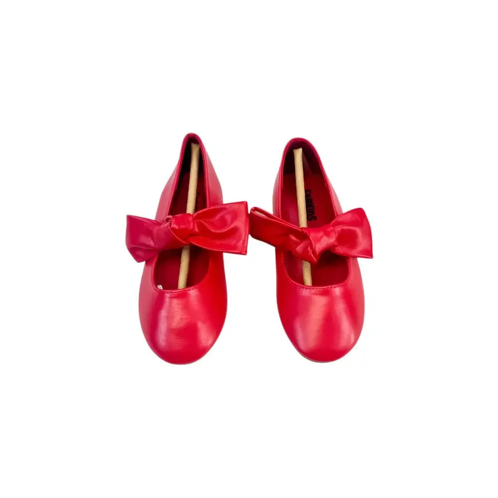 FabKids Girls Red Bow Flats Size 10